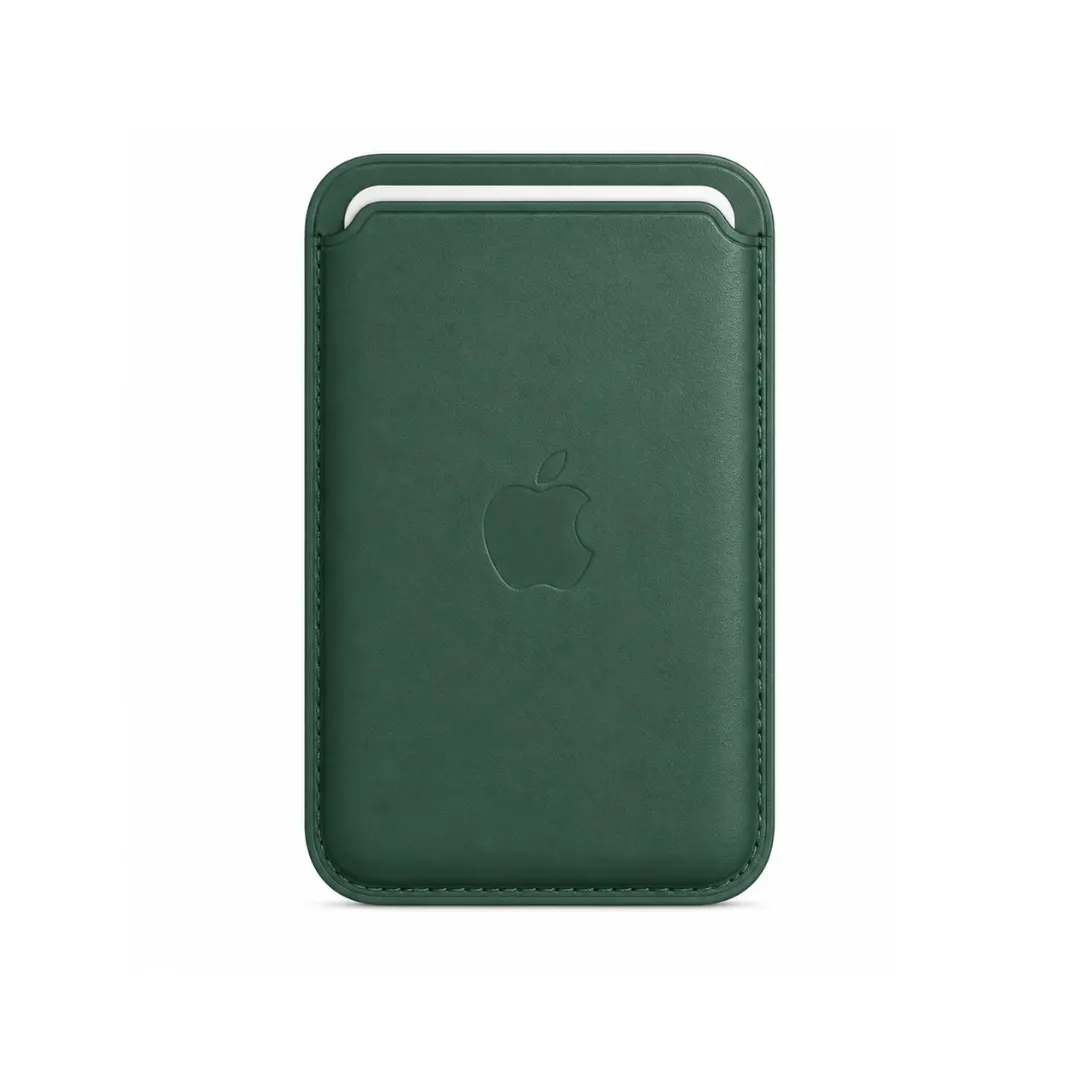Billetera Verde Olivo Cuero Magsafe