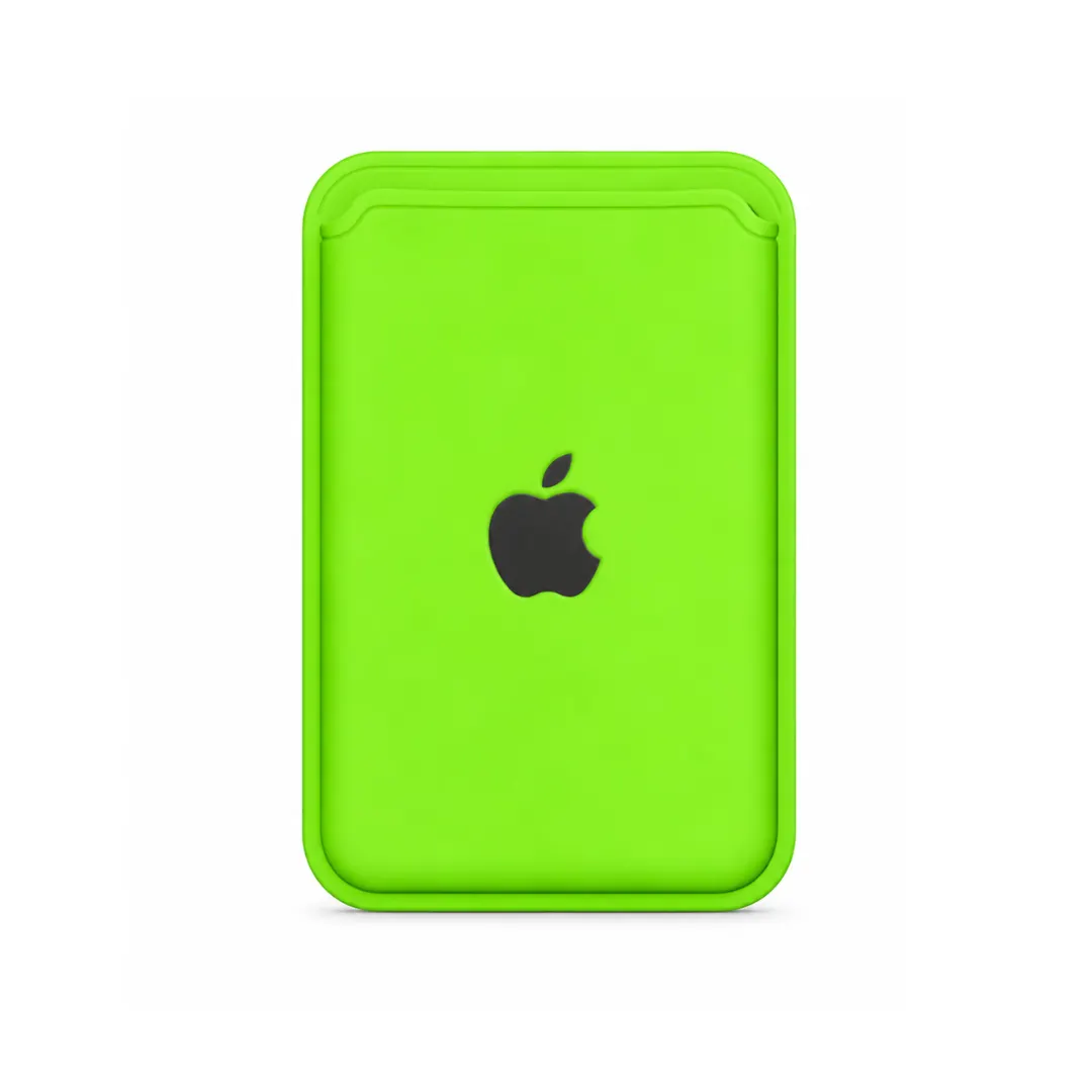 Billetera Neon Green Silicon Magsafe