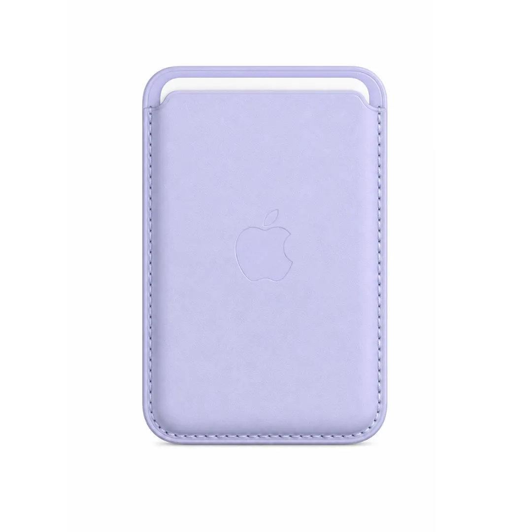 Billetera Lila Pastel Cuero Magsafe