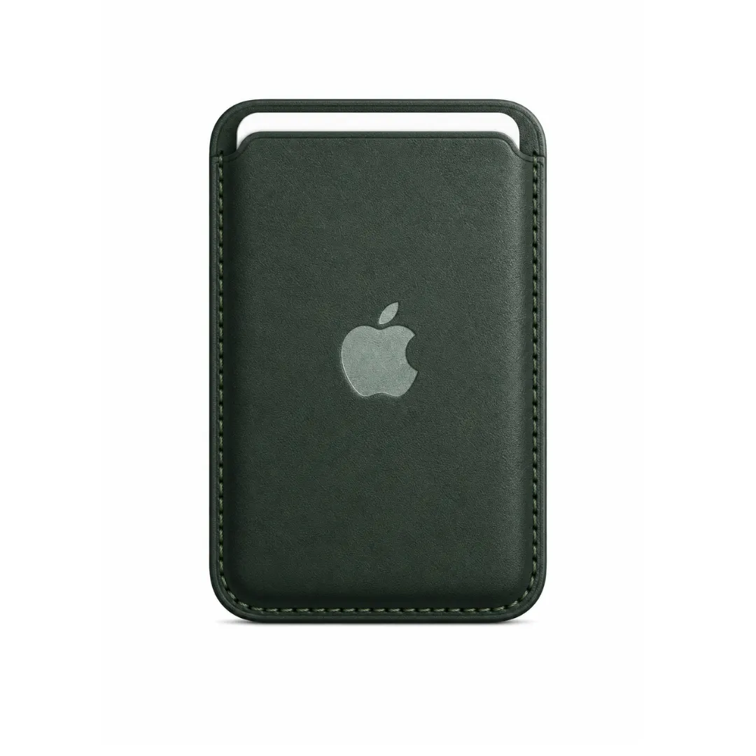 Billetera Verde Militar Cuero Magsafe