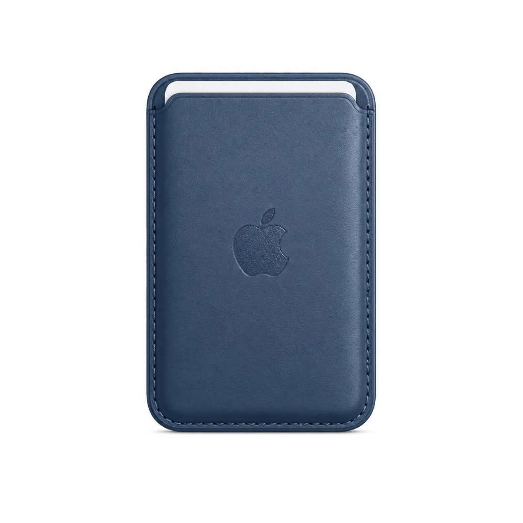 Billetera Azul Oscuro Cuero Magsafe
